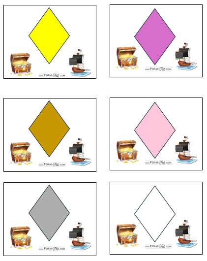 Write the Room-Pirate-Colors and Shapes Activity Digital Download