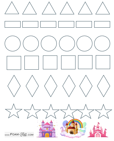 Write the Room-Princess-Colors and Shapes Activity Digital Download