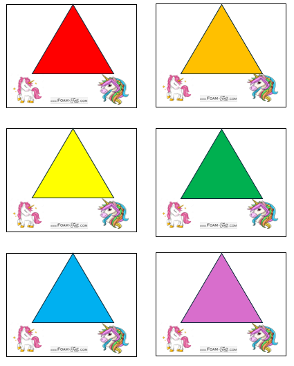 Write the Room-Unicorn-Colors and Shapes Activity Digital Download