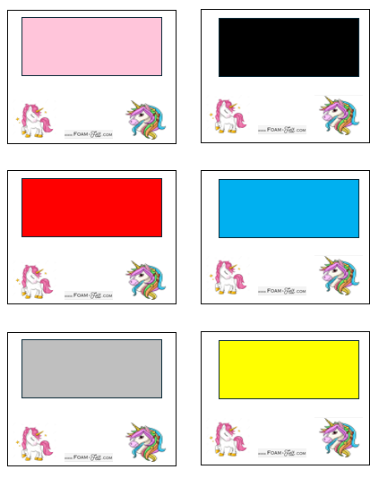 Write the Room-Unicorn-Colors and Shapes Activity Digital Download