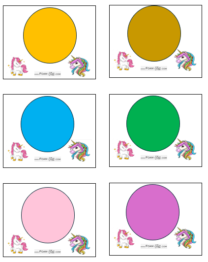 Write the Room-Unicorn-Colors and Shapes Activity Digital Download