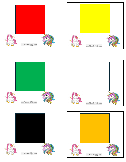 Write the Room-Unicorn-Colors and Shapes Activity Digital Download