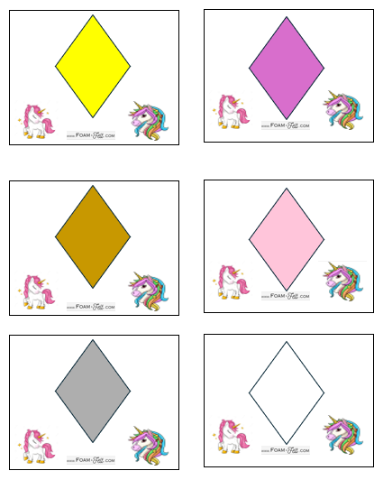 Write the Room-Unicorn-Colors and Shapes Activity Digital Download