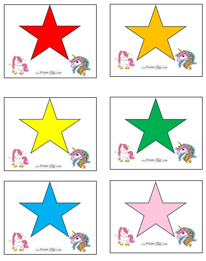 Write the Room-Unicorn-Colors and Shapes Activity Digital Download