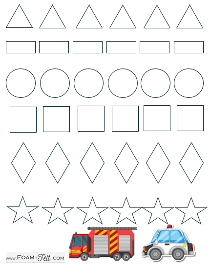 Write the Room-Vehicles-Colors and Shapes Activity Digital Download