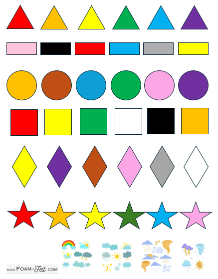 Write the Room-Weather-Colors and Shapes Activity Digital Download