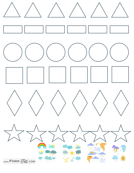 Write the Room-Weather-Colors and Shapes Activity Digital Download