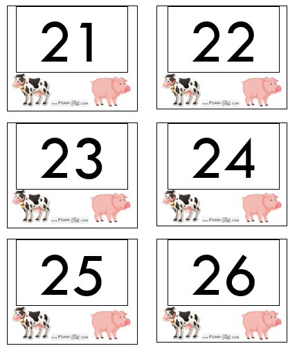 Write the Room-Farm-Numbers 21-40 Activity Digital Download