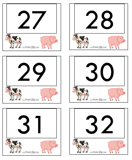 Write the Room-Farm-Numbers 21-40 Activity Digital Download