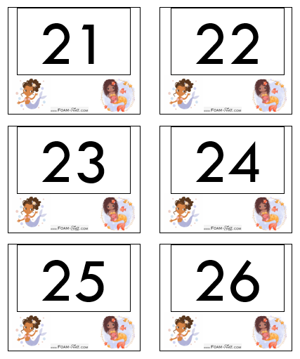 Write the Room-Mermaid-Numbers 21-40 Activity Digital Download