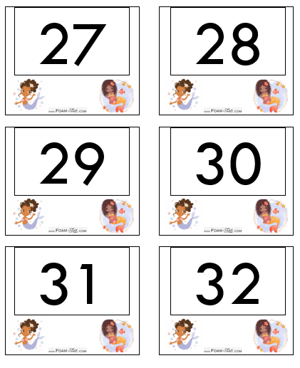 Write the Room-Mermaid-Numbers 21-40 Activity Digital Download