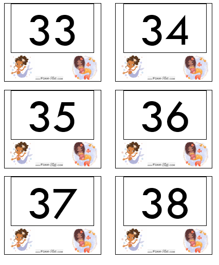 Write the Room-Mermaid-Numbers 21-40 Activity Digital Download