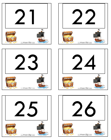 Write the Room-Pirate-Numbers 21-40 Activity Digital Download