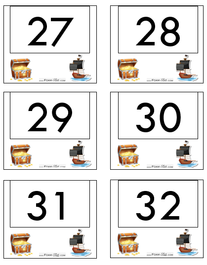 Write the Room-Pirate-Numbers 21-40 Activity Digital Download