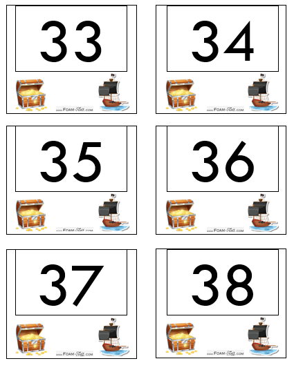 Write the Room-Pirate-Numbers 21-40 Activity Digital Download