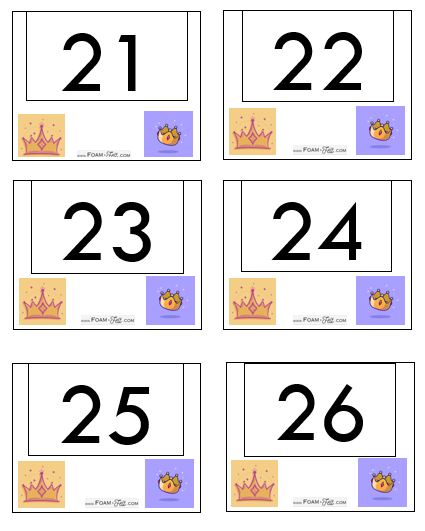 Write the Room-Princess-Numbers 21-40 Activity Digital Download