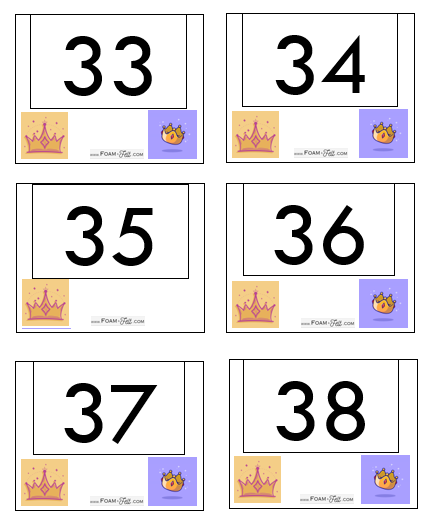 Write the Room-Princess-Numbers 21-40 Activity Digital Download