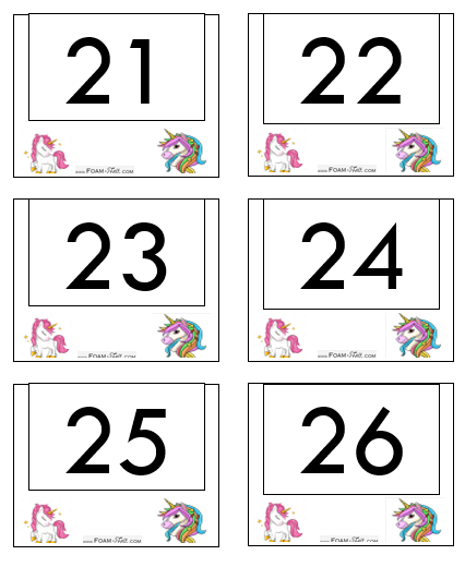 Write the Room-Unicorn-Numbers 21-40 Activity Digital Download