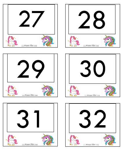 Write the Room-Unicorn-Numbers 21-40 Activity Digital Download