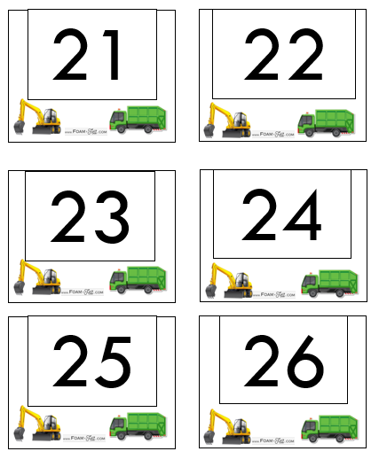 Write the Room-Vehicles-Numbers 21-40 Activity Digital Download