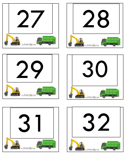 Write the Room-Vehicles-Numbers 21-40 Activity Digital Download