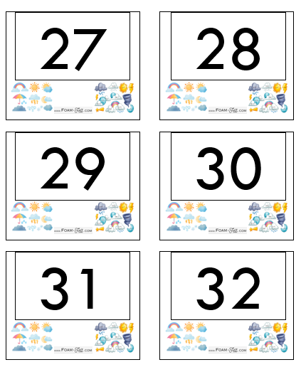 Write the Room-Weather-Numbers 21-40 Activity Digital Download