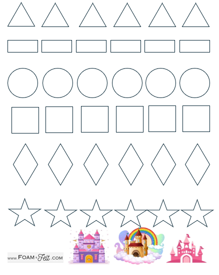 Write the Room-Princess-Color Your Own Colors and Shapes Digital Download