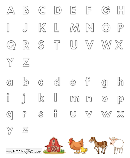 Write the Room-Farm-Alphabet Activity Digital Download