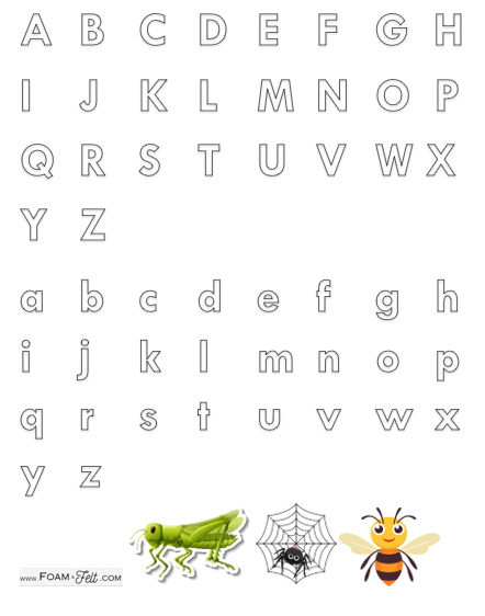 Write the Room-Bugs-Alphabet Activity Digital Download