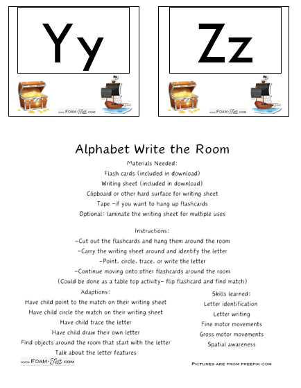 Write the Room-Pirate-Alphabet Activity