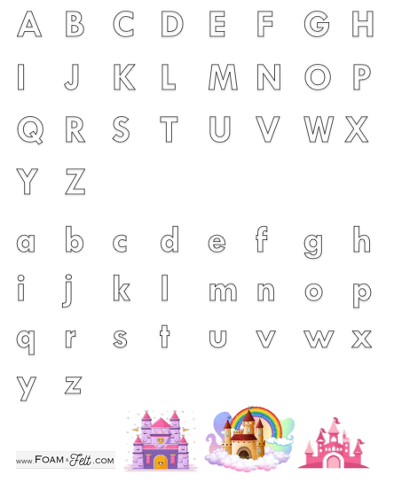 Write the Room-Princess-Alphabet Activity Digital Download