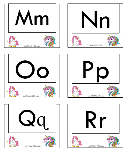 Write the Room-Unicorn-Alphabet Activity Digital Download