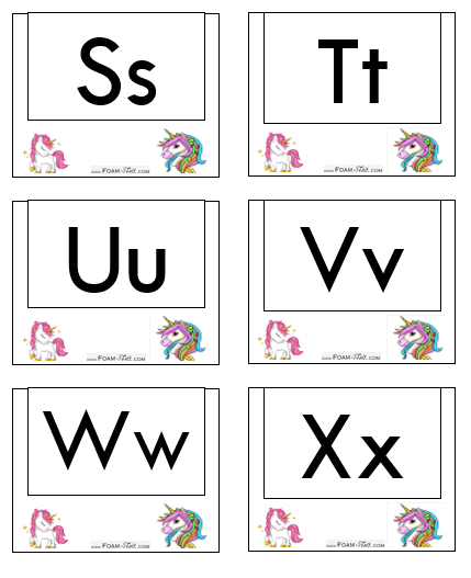 Write the Room-Unicorn-Alphabet Activity Digital Download