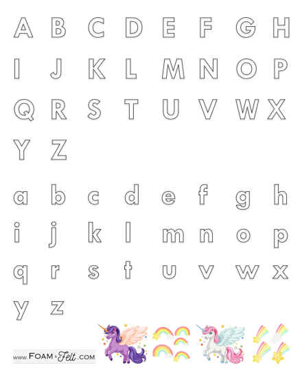 Write the Room-Unicorn-Alphabet Activity Digital Download