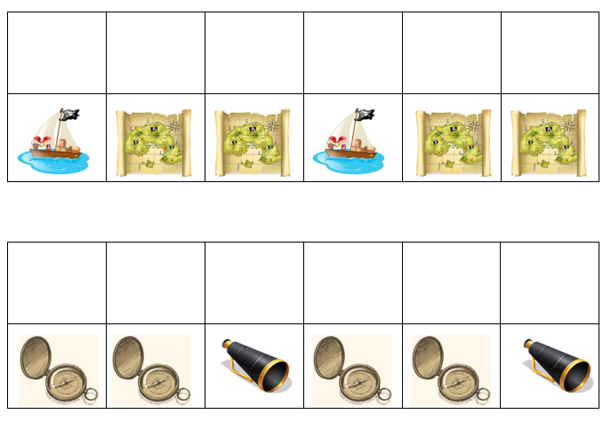 Match, Sort, Pattern, and Play- Pirate Themed Activity for Kids Digital Download