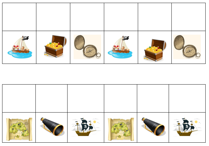 Match, Sort, Pattern, and Play- Pirate Themed Activity for Kids Digital Download