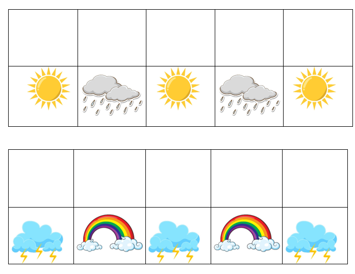 Match, Sort, Pattern, & Play-Weather Themed Activity for Kids Digital Download