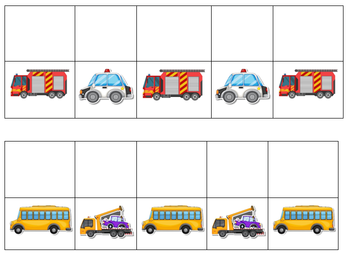 Match, Sort, Pattern, and Play-Vehicle Themed Activity for Kids Digital Download