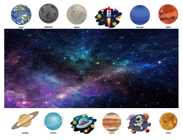 Match, Sort, Pattern, and Play-Space Themed Activity for Kids Digital Download