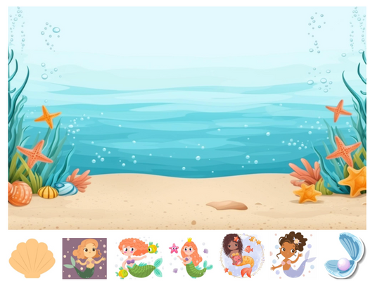 Match, Sort, Pattern, and Play-Mermaid Themed Activity for Kids Digital Download