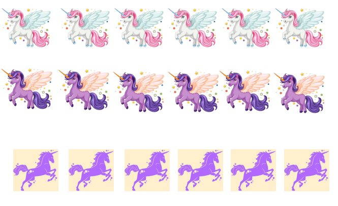 Match, Sort, Pattern, and Play-Unicorn Themed Activity for Kids Digital Download