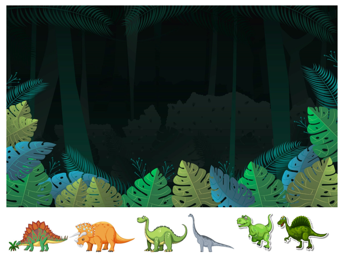 Match, Sort, Pattern, and Play-Dinosaur Themed Activity for Kids Digital Download