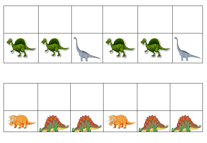 Match, Sort, Pattern, and Play-Dinosaur Themed Activity for Kids Digital Download