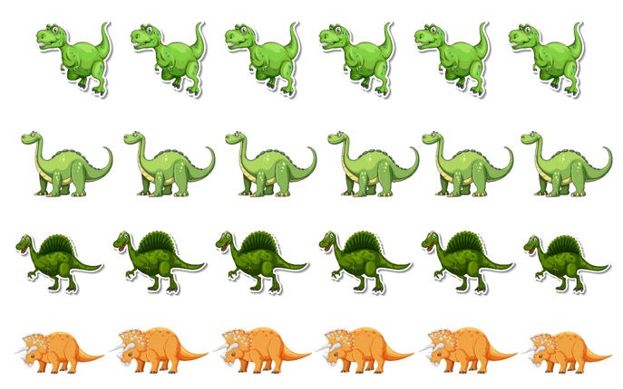 Match, Sort, Pattern, and Play-Dinosaur Themed Activity for Kids Digital Download