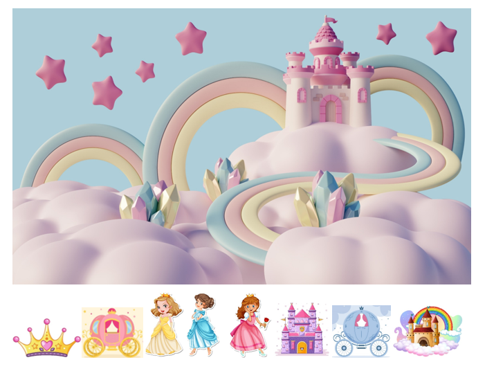 Match, Sort, Pattern, and Play-Princess Themed Activity for Kids Digital Download