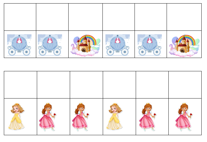 Match, Sort, Pattern, and Play-Princess Themed Activity for Kids Digital Download