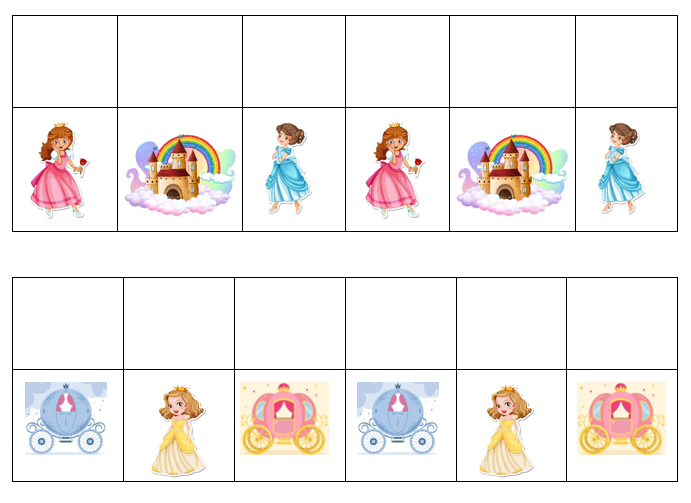 Match, Sort, Pattern, and Play-Princess Themed Activity for Kids Digital Download