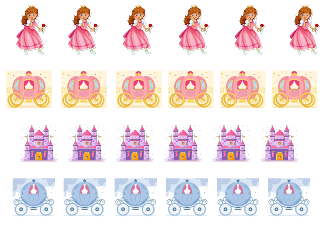 Match, Sort, Pattern, and Play-Princess Themed Activity for Kids Digital Download