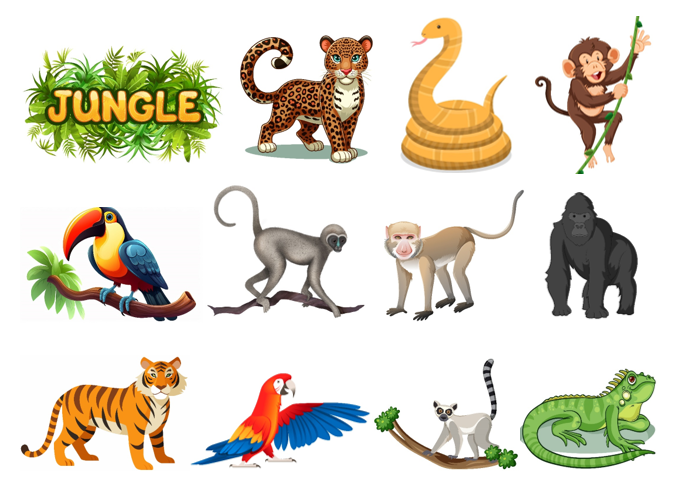 Jungle Themed Sensory Table Digital Download