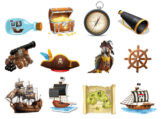 Pirate Themed Sensory Table Digital Download